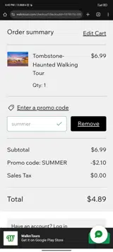 SUMMER coupon verification screenshot