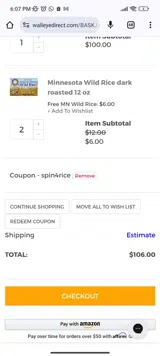 spin4rice coupon verification screenshot