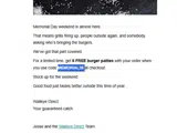 MEMORIAL26 coupon verification screenshot