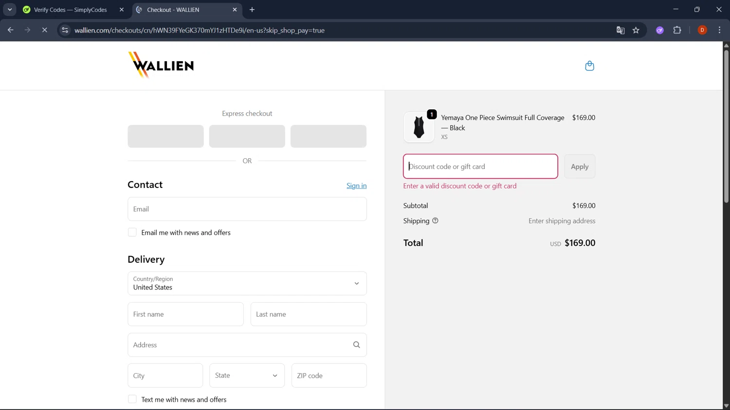 WALLIEN promo code screenshot showing code LASTCHANCE20 applied at WALLIEN checkout page. Uploaded by SimplyCodes community member RoyalSaver3150 on Sep 19, 2025