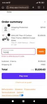 TX200 coupon verification screenshot