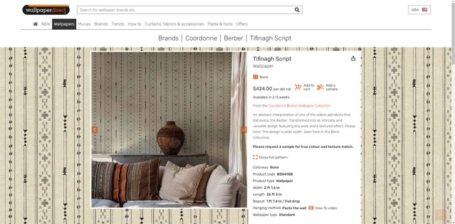 Wallpaper Direct US checkout page showing Wallpaper Direct US promo code box | Screenshot taken by SimplyCodes community member on Oct 4, 2024