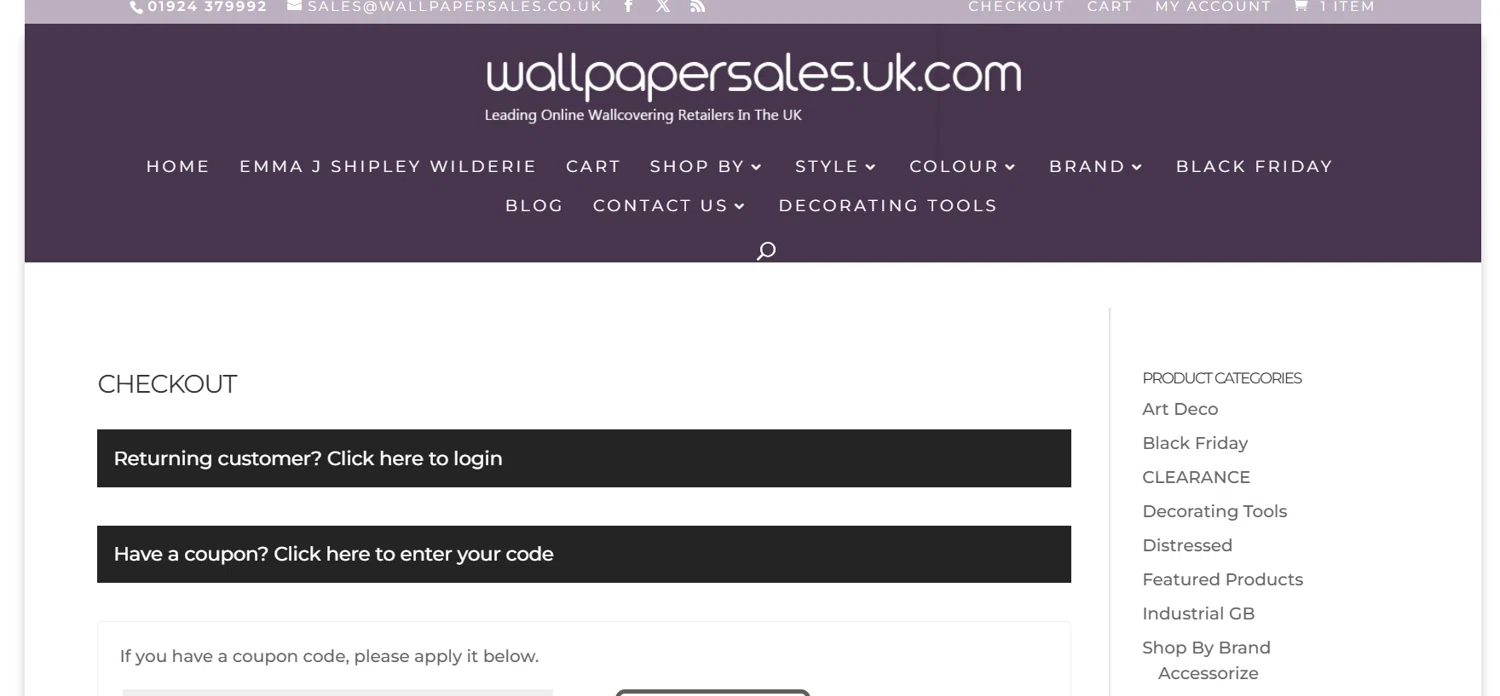 Wallpaper Sales promo code screenshot showing code HOLLY10 applied at Wallpaper Sales checkout page. Uploaded by SimplyCodes community member GoldAdmiral5202 on Feb 12, 2025