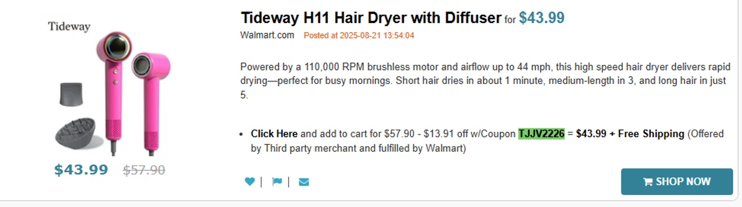 Walmart promo code screenshot showing code TJJV2226 applied at Walmart checkout page. Uploaded by SimplyCodes community member ______ on Aug 22, 2025