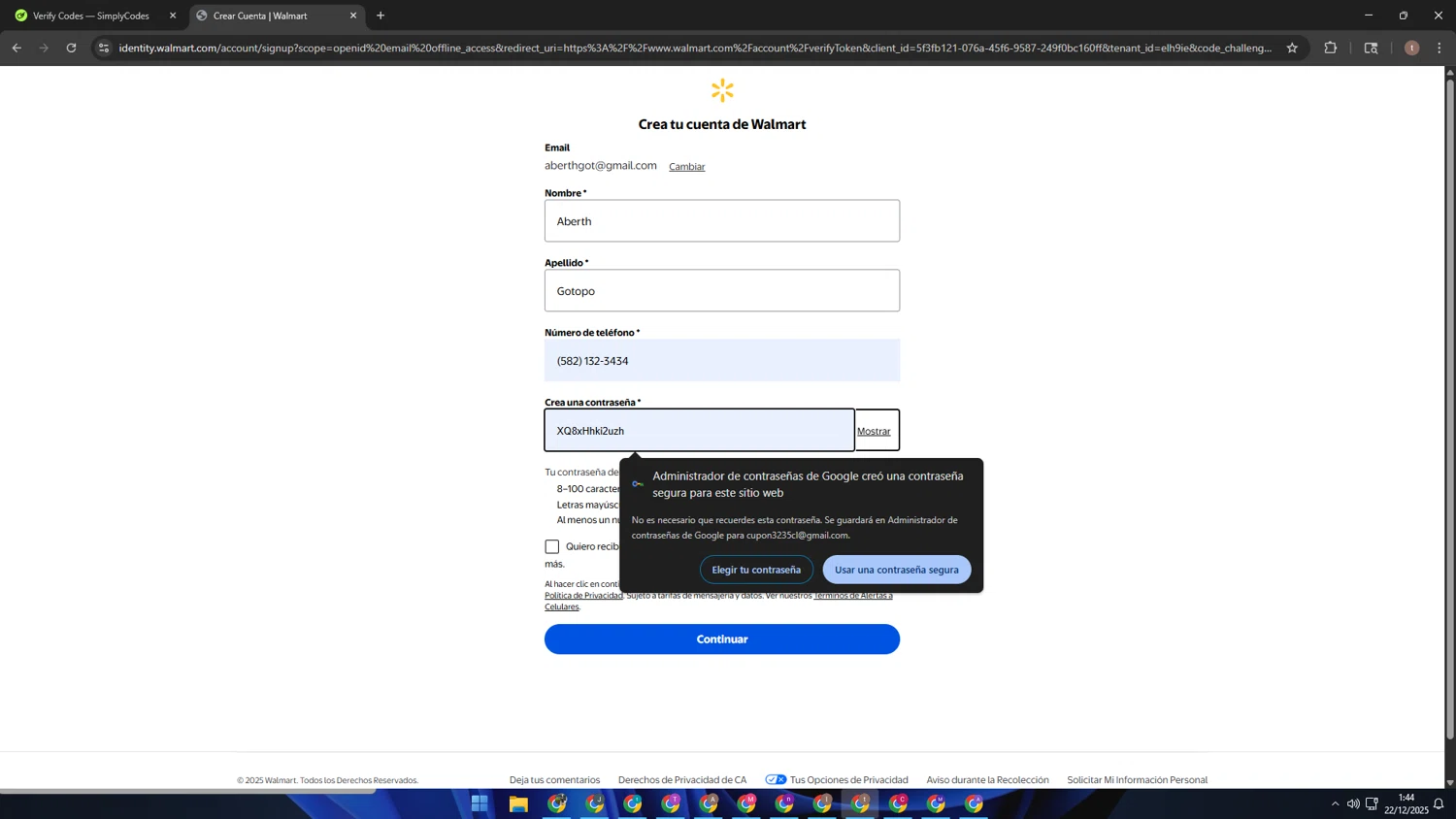 Walmart promo code screenshot showing code INHOMEDEVICE applied at Walmart checkout page. Uploaded by SimplyCodes community member Kaizen on Dec 22, 2025