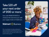 Walmart Business coupon verification screenshot