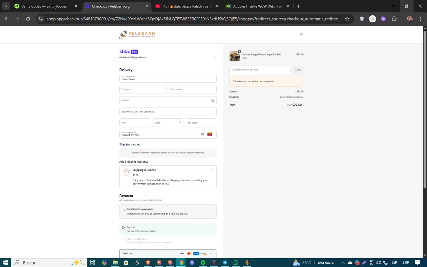 Walmart Plus promo code screenshot showing code NJNNXJEKE3J9 applied at Walmart Plus checkout page. Uploaded by SimplyCodes community member SmartSaver5448 on Apr 24, 2025