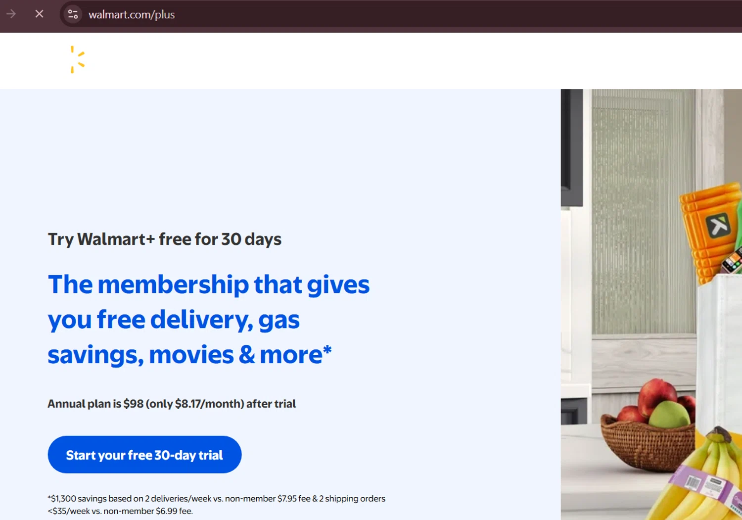 Walmart Plus promo code screenshot showing code NJNNXJEKE3J9 applied at Walmart Plus checkout page. Uploaded by SimplyCodes community member lukeCallahannn on Apr 24, 2025