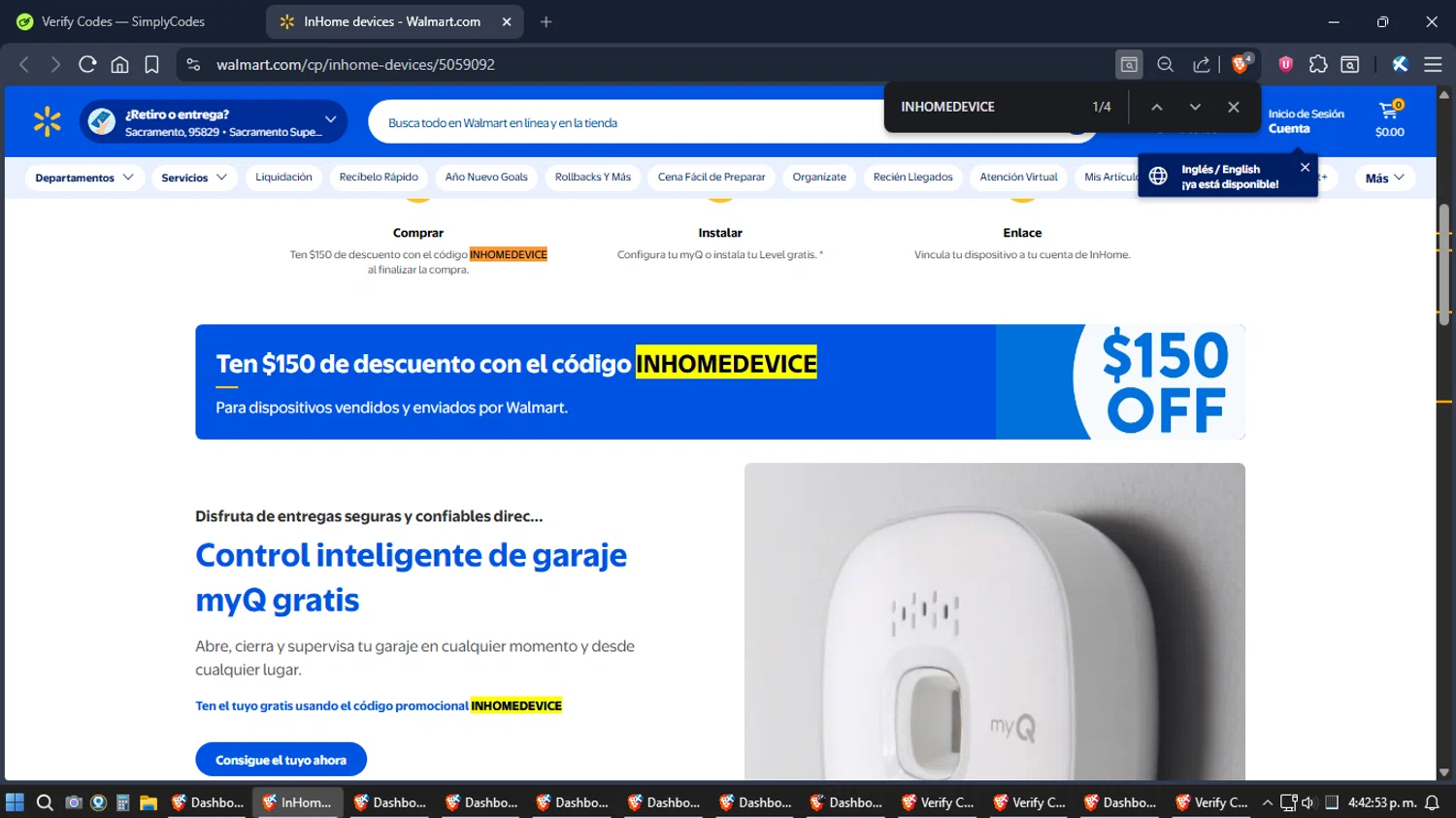 Walmart Plus checkout page showing Walmart Plus promo code box | Screenshot taken by SimplyCodes community member on Jan 12, 2026