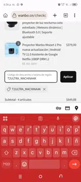 T2ULTRA_MACHINA4K coupon verification screenshot