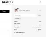 WANDER+ coupon verification screenshot