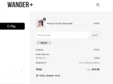 WANDER+ coupon verification screenshot