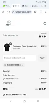 2MSX3AKC8EBC coupon verification screenshot