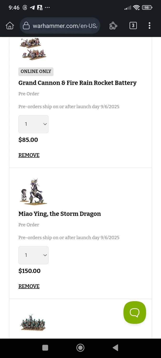 Warhammer promo code screenshot showing code SM210 applied at Warhammer checkout page. Uploaded by SimplyCodes community member nerimarsantaella on Aug 27, 2025