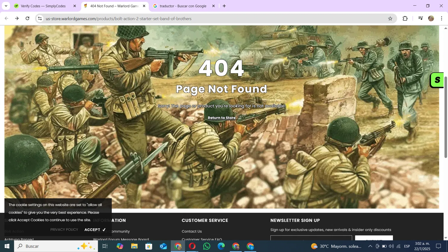 Warlord Games discount code screenshot showing code WELCOMETOWARLORD applied at Warlord Games checkout page. Uploaded by SimplyCodes community member andres100 on Jul 22, 2025