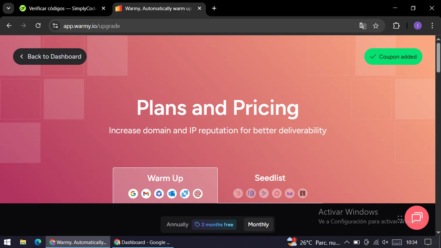 Warmy checkout page showing Warmy discount code box | Screenshot taken by SimplyCodes community member on Jan 14, 2026