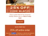WLBF25 coupon verification screenshot