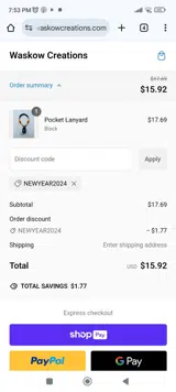 NEWYEAR2024 coupon verification screenshot