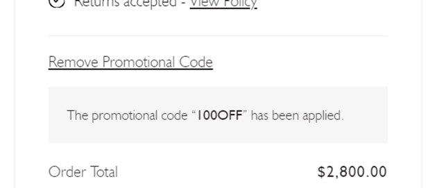 Watches of Switzerland checkout page showing Watches of Switzerland promo code box | Screenshot taken by SimplyCodes community member on Mar 10, 2025
