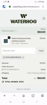 DOYOURWORST10 coupon verification screenshot