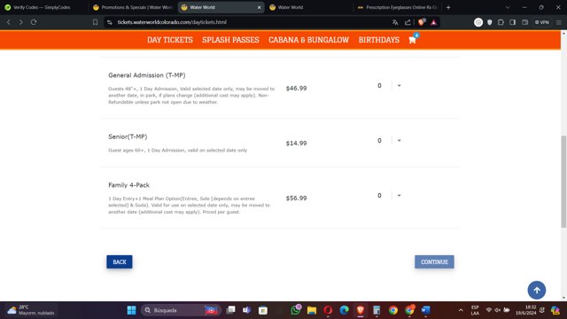 Water World checkout page showing Water World promo code box | Screenshot taken by SimplyCodes community member on Jun 19, 2024