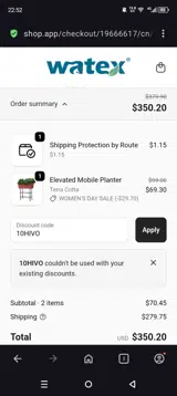10HIVO coupon verification screenshot