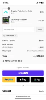 Friega554 coupon verification screenshot