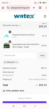 Anelba10 coupon verification screenshot