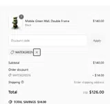 WATEXGREEN coupon verification screenshot