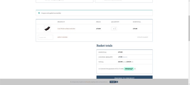 Watson & Wolfe checkout page showing Watson & Wolfe promo code box | Screenshot taken by SimplyCodes community member on Aug 10, 2025