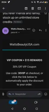 30VIP coupon verification screenshot