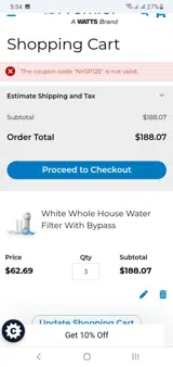 NYSP125 coupon verification screenshot