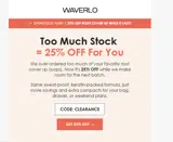 CLEARANCE coupon verification screenshot