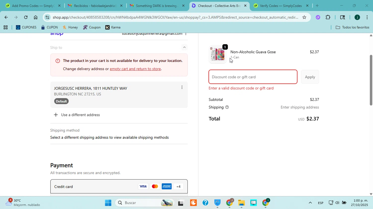Wayfair Professional promo code screenshot showing code MEMBER50 applied at Wayfair Professional checkout page. Uploaded by SimplyCodes community member ABHF23 on Oct 30, 2025