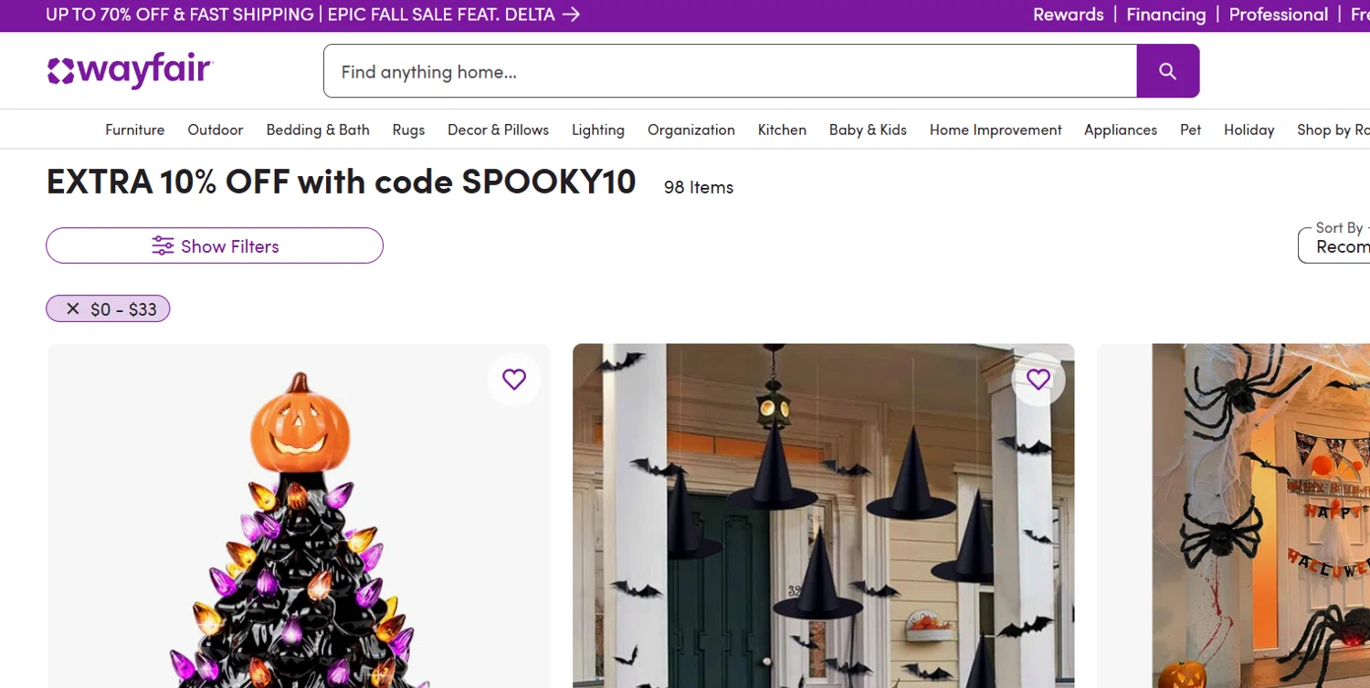 Verification screenshot for 10% Off Select Items (members Only) at Wayfair Professional — 8mo ago