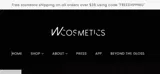 W Cosmetics USA coupon verification screenshot
