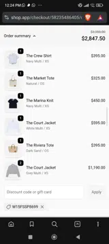 We-Ar4 coupon verification screenshot