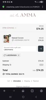 Labormama coupon verification screenshot