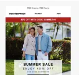 SUMMER40 coupon verification screenshot