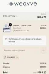 WHVRS10 coupon verification screenshot