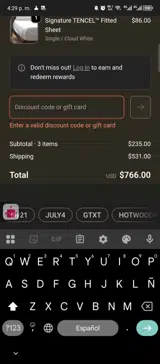1111FS20 coupon verification screenshot