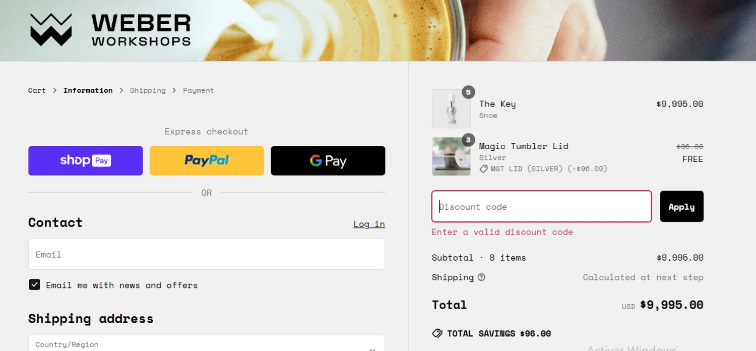 Weber Workshops discount code screenshot showing code 50USDUNB applied at Weber Workshops checkout page. Uploaded by SimplyCodes community member CouponMaestro5754 on Apr 25, 2025