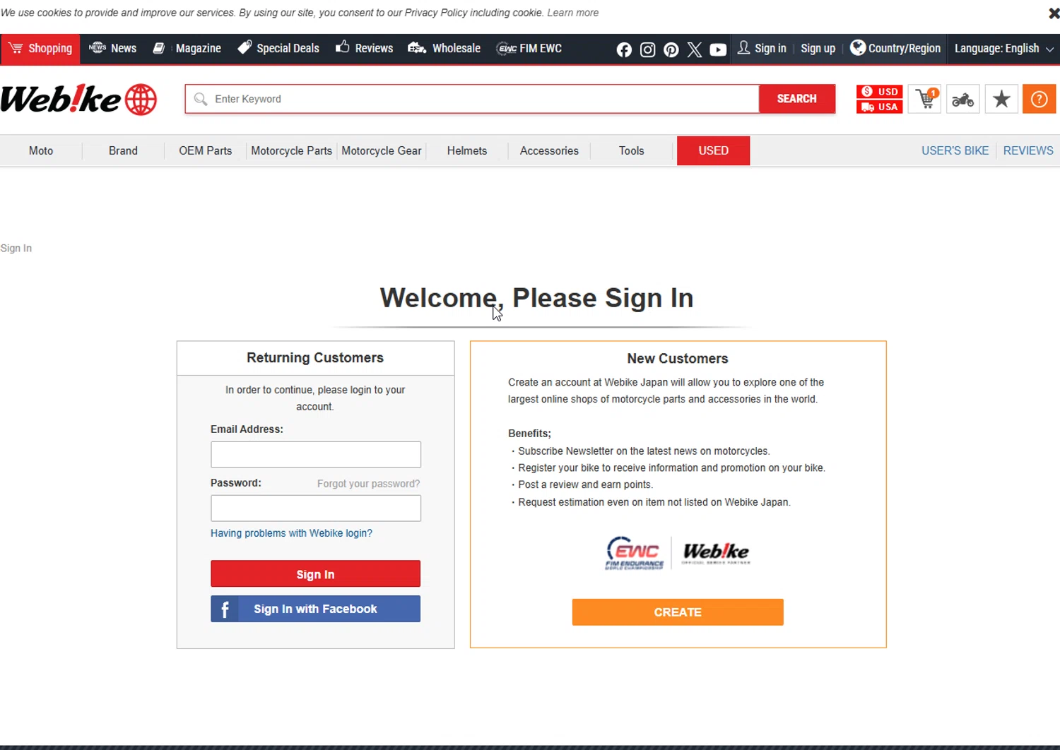 Webike Japan coupon code screenshot showing code 5HBD24 applied at Webike Japan checkout page. Uploaded by SimplyCodes community member Heibk201 on Apr 3, 2025