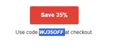 WJ35OFF coupon verification screenshot