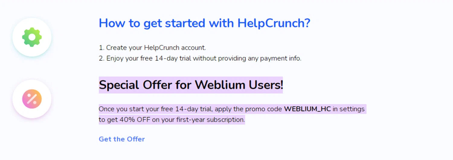 Weblium coupon code screenshot showing code WEBLIUM_HC applied at Weblium checkout page. Uploaded by SimplyCodes community member Alofoke on Dec 17, 2025