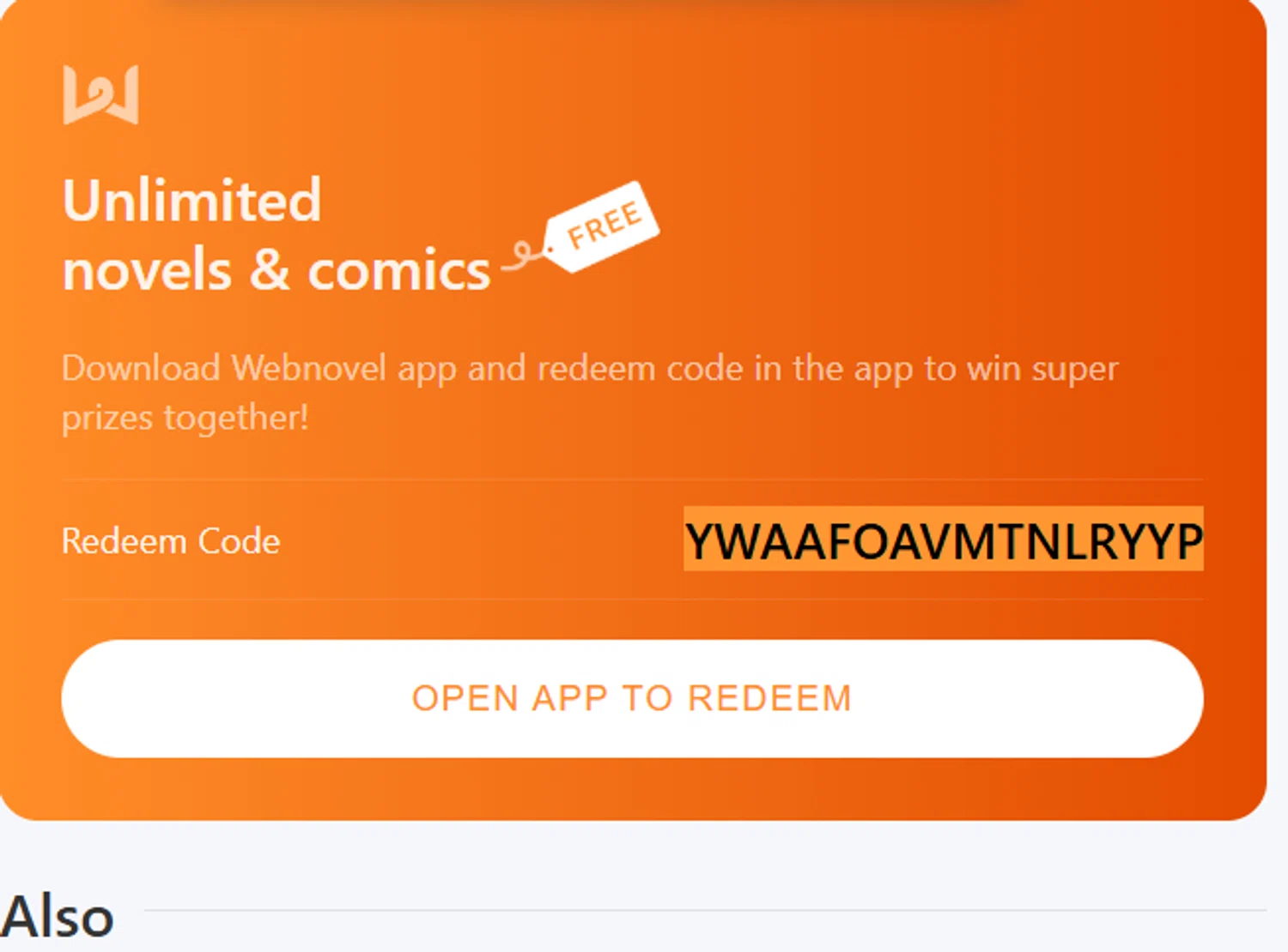 Webnovel checkout page showing Webnovel promo code box | Screenshot taken by SimplyCodes community member on Feb 14, 2026