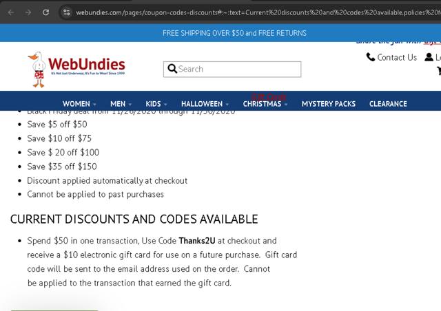 WebUndies checkout page showing WebUndies promo code box | Screenshot taken by SimplyCodes community member on Sep 5, 2025