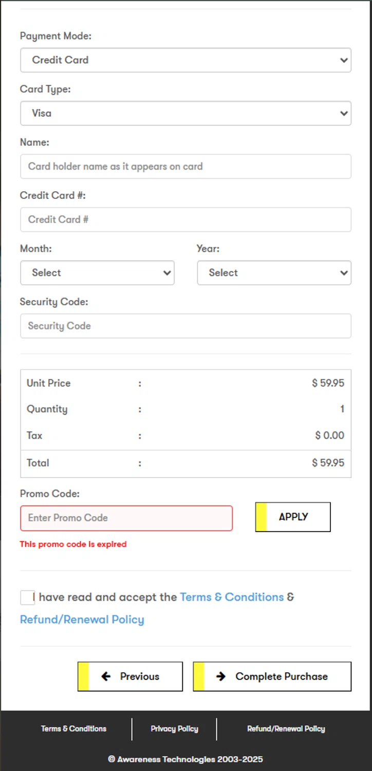 WebWatcher promo code screenshot showing code NEW25 applied at WebWatcher checkout page. Uploaded by SimplyCodes community member alejandroadrianza on May 15, 2025
