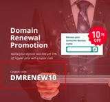 DMRENEW10 coupon verification screenshot