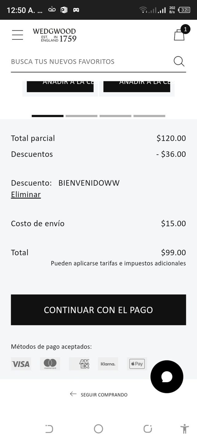 Wedgwood checkout page showing Wedgwood promo code box | Screenshot taken by SimplyCodes community member on Oct 3, 2024
